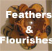Feathers, beaded, and glittered flourishes