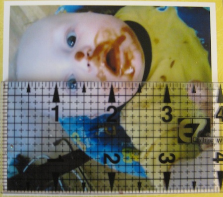 Height measurement of a photo