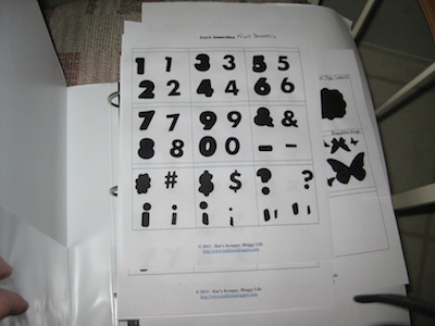 Shadow and number or punctuation in font